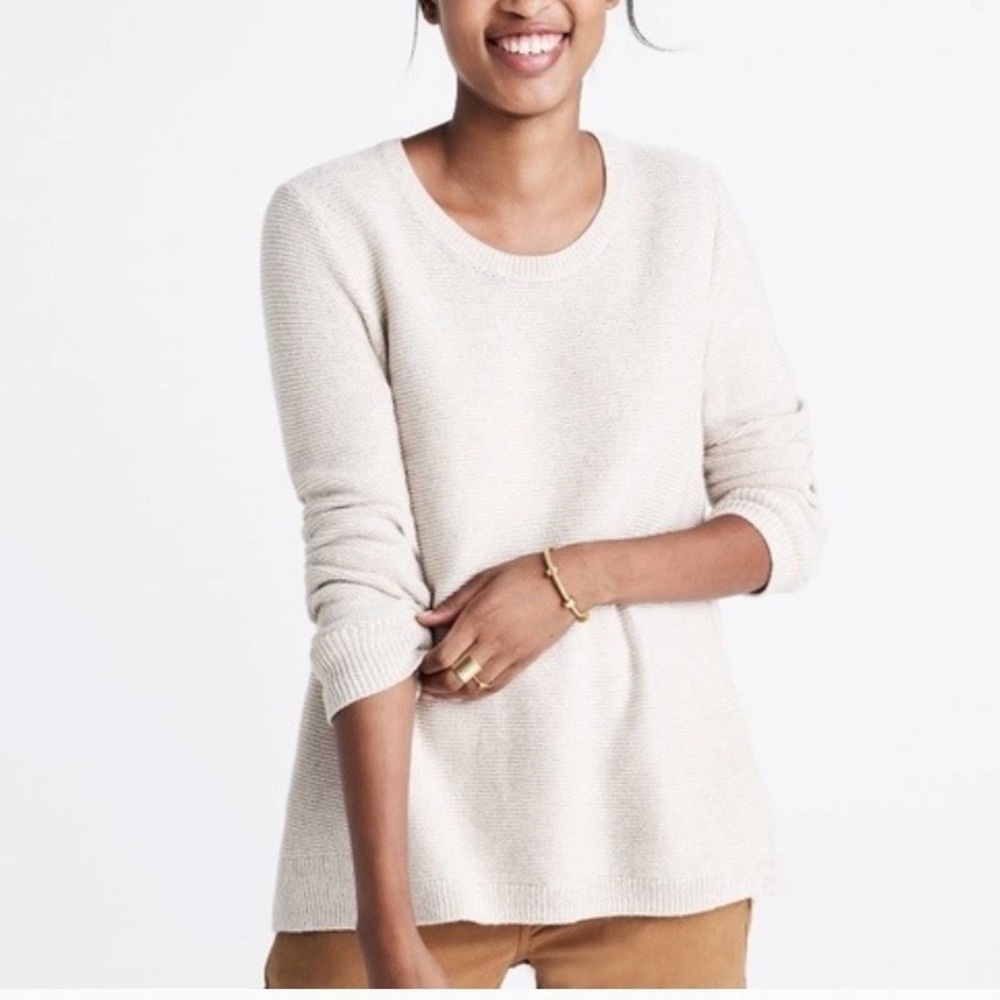 Madewell Riverside Texture Sweater Antique White size XS